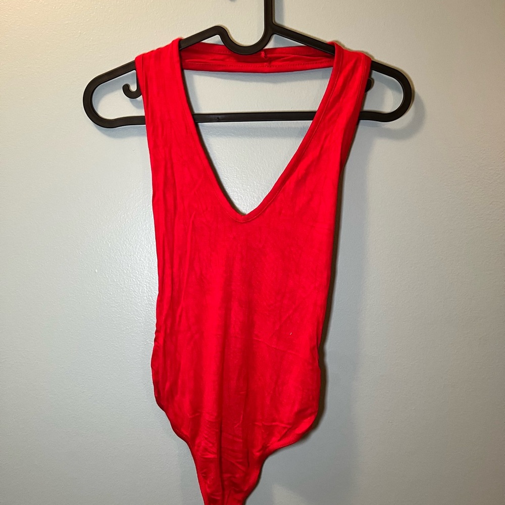 halter v-neck bodysuit